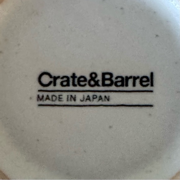VTG Crate & Barrel Terra Mugs Set of 2 Tan Bands Speckled Stoneware Japan RARE - Picture 10 of 12